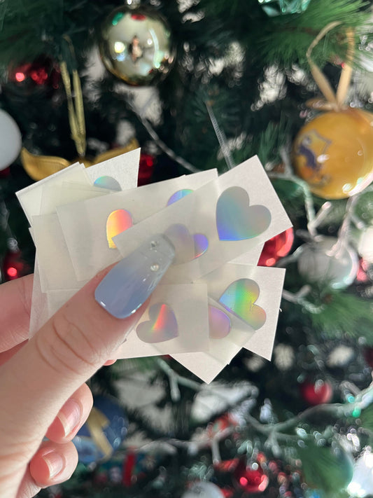 Baby Holographic Heart stickers